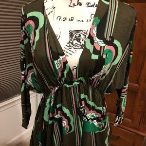 T-Bags Long-Sleeve Blouse - Sz Small